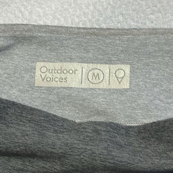 Outdoor Voices Women Size M Gray Tones Color Block Leggings Yoga Pants - Picture 3 of 11